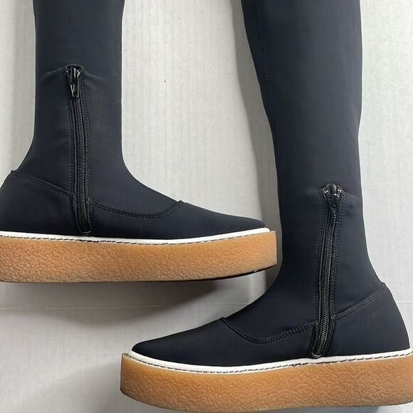 Free People Outer Limits thigh-high over-the-knee black stretch boots - Picture 6 of 13